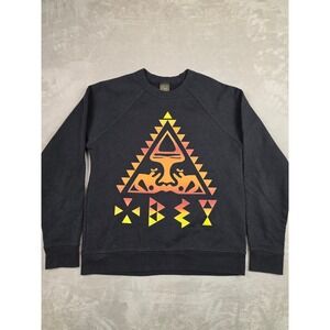 Vintage Obey Sweatshirt Mens S‎ Black Aztec Raglan Streetwear Skate USA Made Y2K